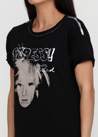 Черная летняя футболка Andy Warhol