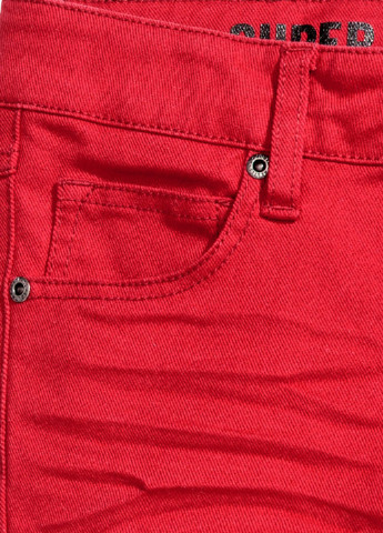 Красные демисезонные со средней талией джинсы H&M