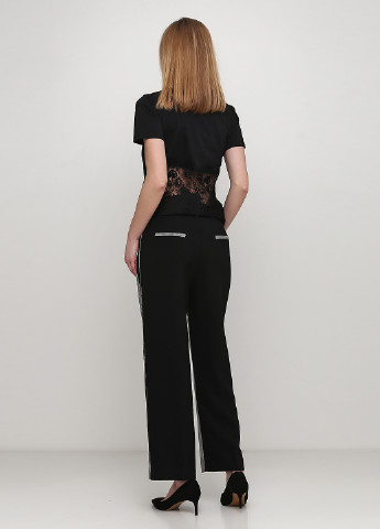 Черно-белые кэжуал демисезонные прямые брюки Altamira