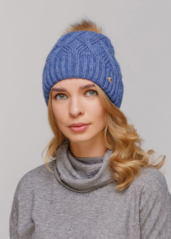 Зимняя теплая женская шапка на флисовой подкладке 550576 Merlini (249643118)