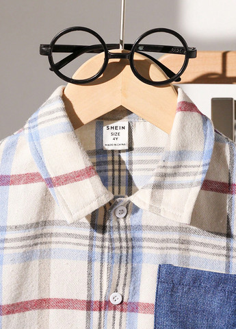 Комбинированный демисезонный комплект (рубашка, брюки) SHEIN