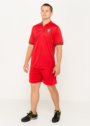 Червоний демісезонний костюм (футболка, шорти) з шортами No Name