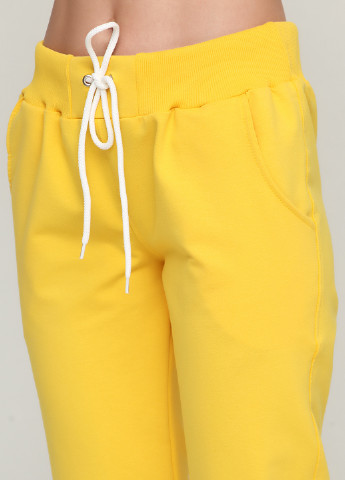 Костюм (худі, брюки) Shik брючний однотонний жовтий спортивний
