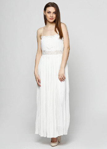 Білий вечірня плаття, сукня довга Silvian Heach однотонна