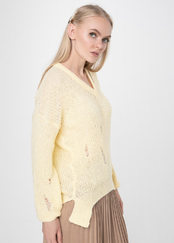 Желтый демисезонный пуловер пуловер Sewel