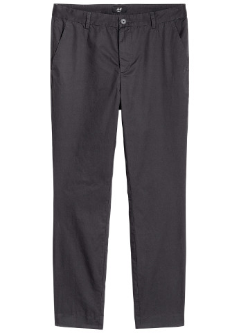 Грифельно-серые кэжуал демисезонные прямые брюки H&M