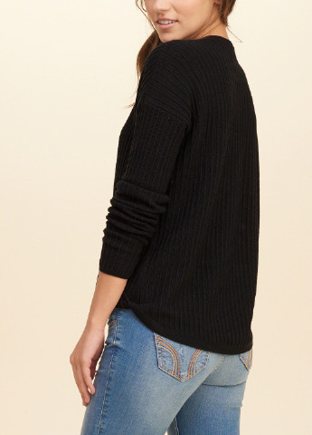 Черный демисезонный пуловер пуловер Hollister