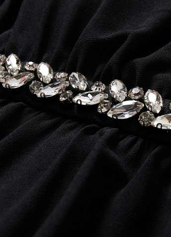 Черное вечернее платье с открытой спиной C&A однотонное