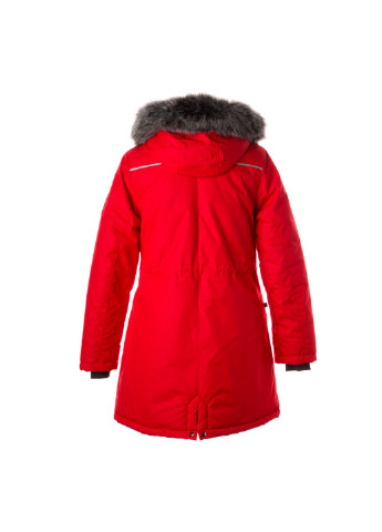 Красная зимняя куртка удлиненная зимняя mona 2 Huppa