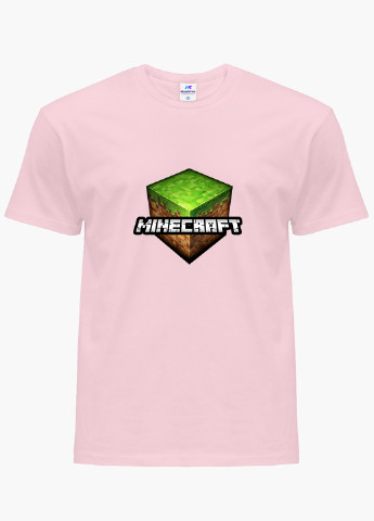 Розовая демисезонная футболка детская майнкрафт (minecraft)(9224-1174) MobiPrint