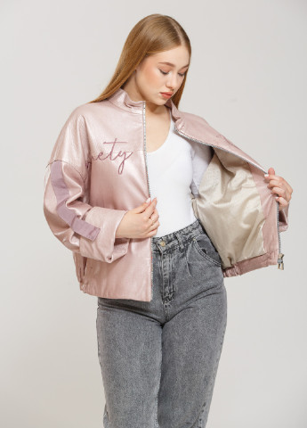 Розовая демисезонная куртка розовая пудра Donna Bacconi