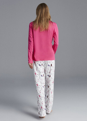 Розовая всесезон пижама (лонгслив, брюки) лонгслив + брюки Penti