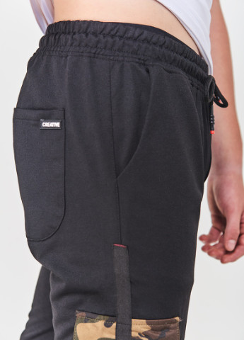 Черные кэжуал демисезонные брюки Redpolo
