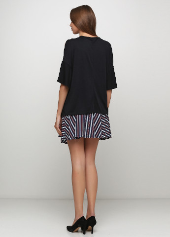 Черный летний комплект (блуза, юбка) C&A