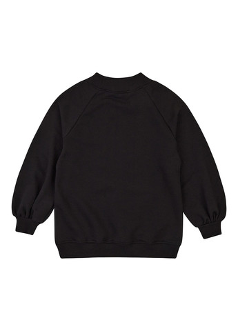 Garnamama свитшот рисунок черный кэжуал хлопок, трехнитка