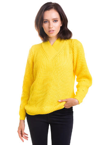 Желтый демисезонный пуловер Bakhur