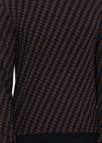 MSY свитшот геометрический коричневый кэжуал