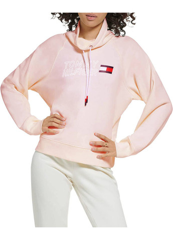 Свитшот Tommy Hilfiger - Свободный крой логотип розовый кэжуал хлопок, полиэстер, трикотаж - (259095081)