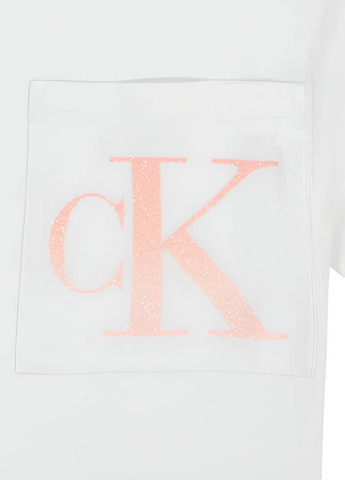 Белая летняя футболка Calvin Klein