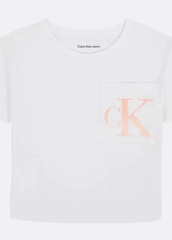 Белая летняя футболка Calvin Klein
