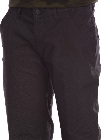 Черные кэжуал демисезонные прямые брюки Del Spiga