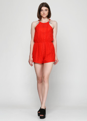 Комбинезон Miami Style комбинезон-шорты однотонный красный кэжуал