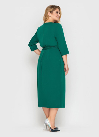 Зеленое кэжуал платье muar жанин зеленый 0334 Vlavi однотонное