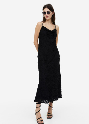Черное кэжуал платье футляр, платье-майка H&M однотонное