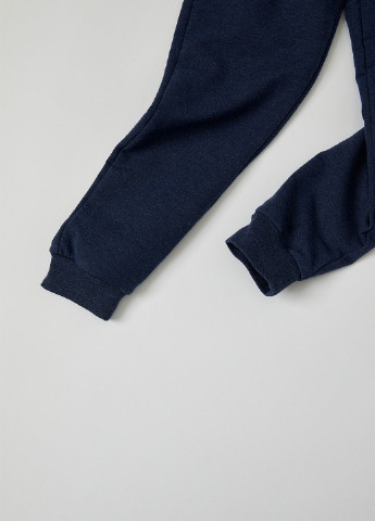 Костюм(худи, штани) DeFacto брючний темно-синій спортивний футер, бавовна