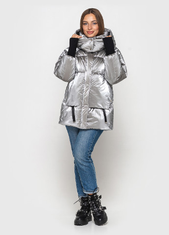 Серебряная зимняя куртка KTL&Kattaleya