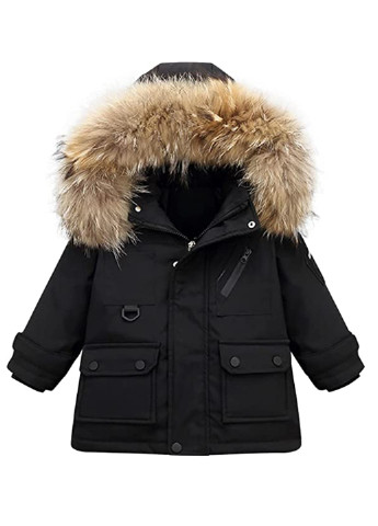 Чорний зимній комплект (куртка, напівкомбінезон) No Brand