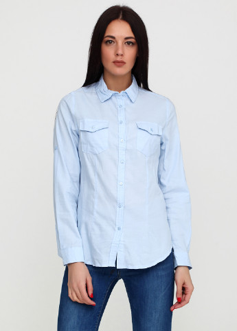 Голубая демисезонная блуза Fittiway