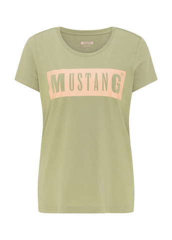 Оливковая летняя футболка Mustang