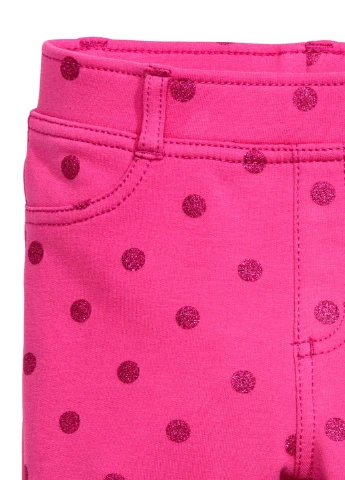 Малиновые кэжуал демисезонные со средней талией брюки H&M