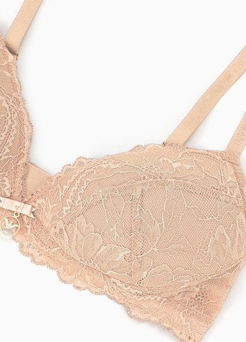 Бежевий бралетт бюстгальтер Emporio Armani без кісточок поліамід