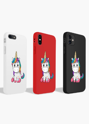 Чехол силиконовый Apple Iphone 8 Единорог (Unicorn) Белый (6151-1390) MobiPrint (219534597)