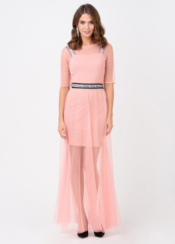 Светло-розовое вечернее платье RicaMare однотонное