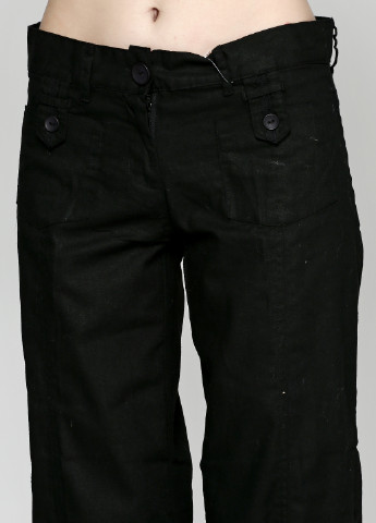 Черные классические летние прямые брюки Bebe