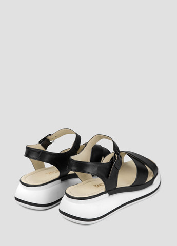 Черные босоножки vm villomi с ремешком с белой подошвой