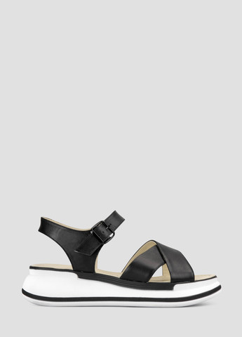 Черные босоножки vm villomi с ремешком с белой подошвой