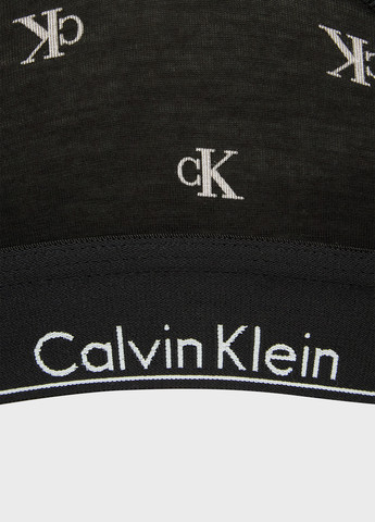Чёрный топ бюстгальтер Calvin Klein без косточек хлопок