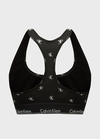 Чёрный топ бюстгальтер Calvin Klein без косточек хлопок
