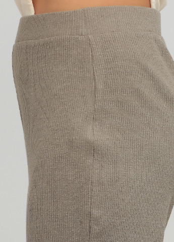 Темно-бежевые кэжуал демисезонные клеш брюки Zara
