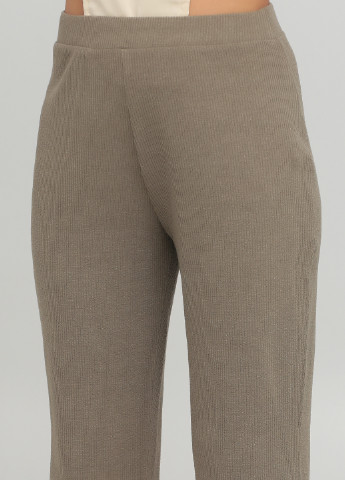 Темно-бежевые кэжуал демисезонные клеш брюки Zara