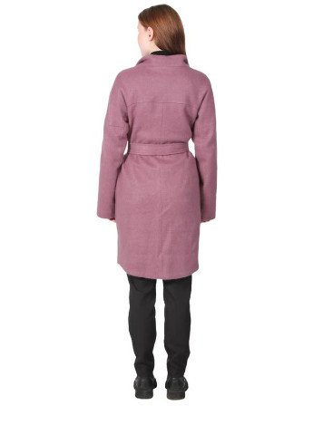 Розово-лиловое демисезонное Пальто 043 шерсть ворсованная розово-лиловый Актуаль