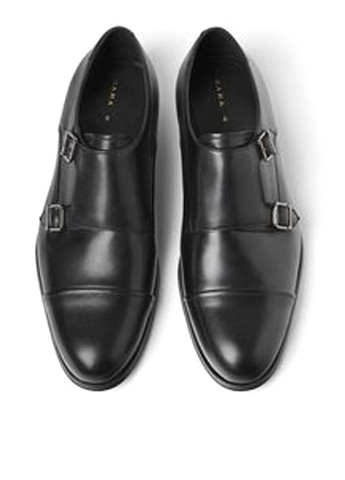 Черные кэжуал туфли Massimo Dutti с ремешком