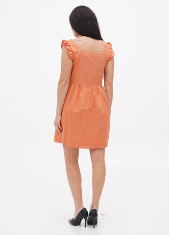 Оранжевое кэжуал платье Trendyol однотонное