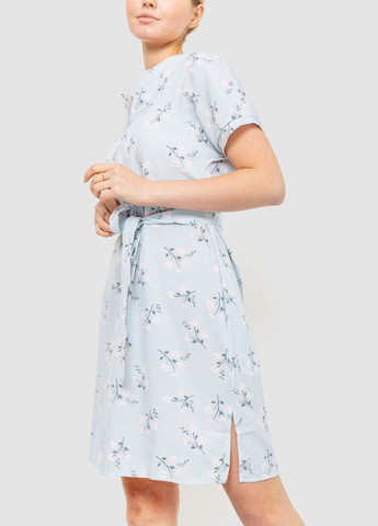 Светло-голубое кэжуал платье Ager с цветочным принтом