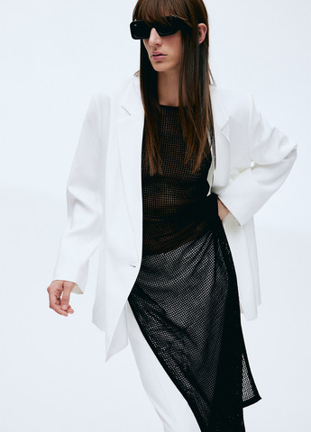 Белый женский жакет H&M однотонный - демисезонный