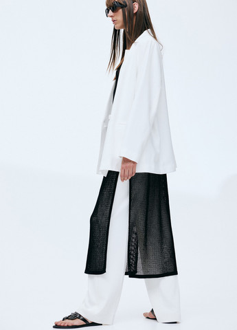 Белый женский жакет H&M однотонный - демисезонный